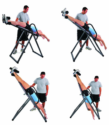 4 Positions of the Innova Fitness Inversion table