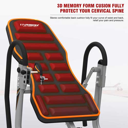High Capacity Inversion Table with Memory Foam Cushion